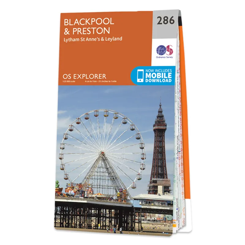 OS Explorer Map 286 - Blackpool And Preston